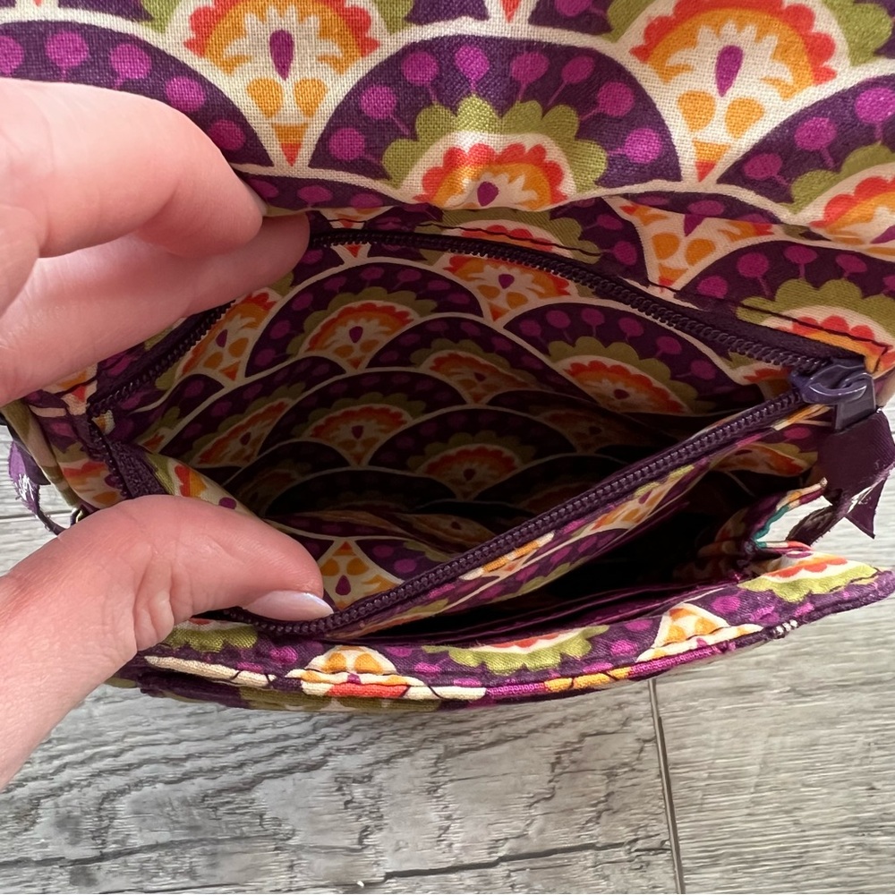 Vera Bradley Plum Crazy Mini Hipster Crossbody - Picture 8 of 14
